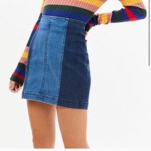 Pacsun two toned denim skirt